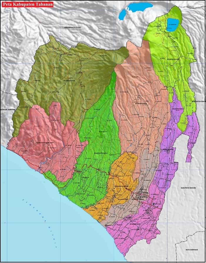 peta kabupaten tabanan